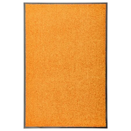 vidaXL Paillasson lavable Orange 60x90 cm