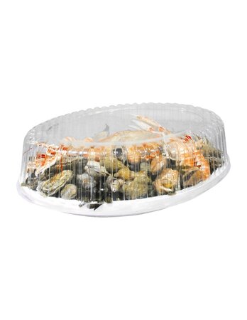 (lot   30 couvercles) dôme cristal pour plateau de fruits de mer 4-5 parts parts