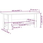 vidaXL Table basse Sonoma gris 102x55x42 cm Aggloméré