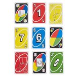 Mattel games - uno triple play  112 cartes et unité de jeu sonore et lumineuse - jeu de cartes famille - des 7 ans