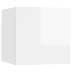 vidaXL Ensemble de meubles TV 3 Pièces Blanc brillant Aggloméré