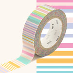 MT 1P Motif multi lignes pastel / multi border pastel