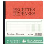 Registre piqûre recettes et dépenses 930e - exacompta