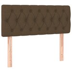 vidaXL Lit à sommier tapissier avec matelas Marron foncé 120x200 cm
