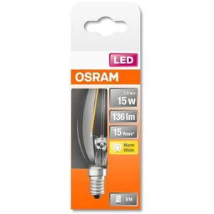 Osram ampoule led flamme clair filament 1 5w=15 e14 chaud