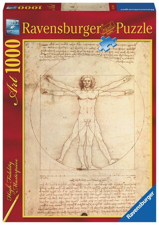 Ravensburger puzzle 1000 p art collection - l'homme de vitruve / léonard de vinci