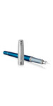 PARKER Urban Premium - Stylo-plume, bleu profond, attributs chromés, plume fine, en écrin