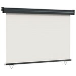 vidaXL Auvent latéral de balcon 117x250 cm Crème