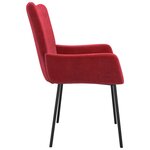 vidaXL Chaises à manger lot de 2 Rouge bordeaux Velours