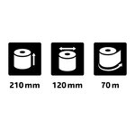 Bobine Télex 210x120 Mm- 2 Plis Chimique Autocopiant 57g/m2. - X 6 - Exacompta