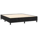 vidaXL Lit à sommier tapissier et matelas Noir 160x200 cm Velours