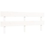 vidaXL Cadre de lit avec tête de lit blanc 200x200 cm bois massif