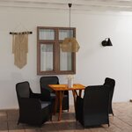 vidaXL Ensemble de salle à manger de jardin 5 Pièces Noir