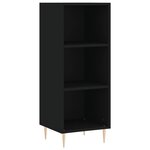 vidaXL Buffet haut Noir 34 5x34x180 cm Bois d'ingénierie