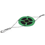 Balançoire nid d'oiseau ronde balançoire panier Ø 100 x 4 5H cm 4 anneaux inclus métal époxy Oxford haute densité 300D vert