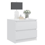 vidaXL Tables de chevet 2 Pièces Blanc brillant 50x39x43 5 cm Aggloméré