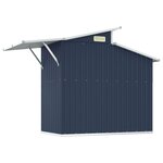 vidaXL Abri de jardin Anthracite 270x130x208 5 cm Acier galvanisé