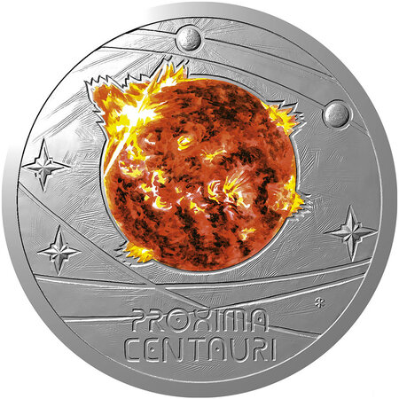 Monnaie en argent 1 dollar g 31.1 (1 oz) millésime 2023 milky way proxima centauri
