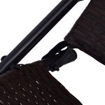 vidaXL Chaise longue pliable Rotin synthétique Marron