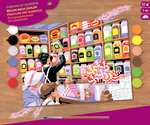 Tableau peinture au numéro Le paradis des bonbons - KSG