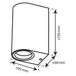 Smartwares lampe murale led haut et bas 6 w chrome 5000.467