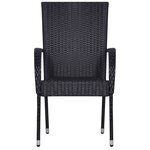 vidaXL Ensemble de salle à manger de jardin 5 Pièces Résine tressée Noir