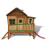Axi maison pour enfants avec toboggan emma bois