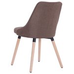 vidaXL Chaises à manger lot de 2 marron tissu