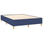 vidaXL Sommier tapissier avec matelas et LED Bleu 140x190 cm Tissu