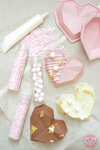 6 Moules Silicone Individuels "Cœurs Diamant"