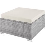 Tectake Salon bas de jardin MILAN 5 places - gris clair