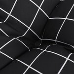 vidaXL Coussins de chaise 4 Pièces carreaux noir 50x50x7 cm tissu oxford