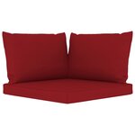 vidaXL Salon de jardin 9 Pièces avec coussins Rouge bordeaux