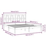 vidaXL Cadre de lit Noir Bois de pin massif 180x200 cm Super King