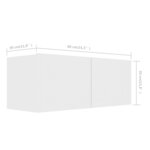 vidaXL Ensemble de meuble TV 4 Pièces Blanc Aggloméré