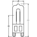 Ampoule bli 2 halo osram spstar caps - g9 - 48w = 60 - 230v - blanc chaud