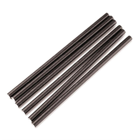 Paille agitateur en papier noir - lot de 250 - fiesta green -  - papier 140