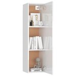 vidaXL Ensemble de meubles TV 4 Pièces Blanc brillant Aggloméré
