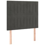 vidaXL Sommier tapissier matelas et LED Gris foncé 120x200 cm Velours
