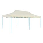 vidaXL Tente de réception pliable crème 3 x 6 m