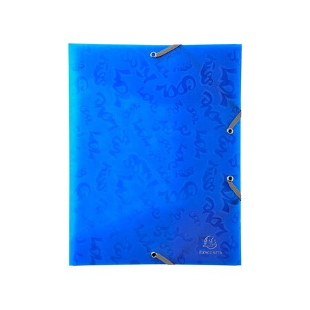 Exacompta : chemise élastiques 3 rabats fantasia kiss  fun  cool  lol... - bleu