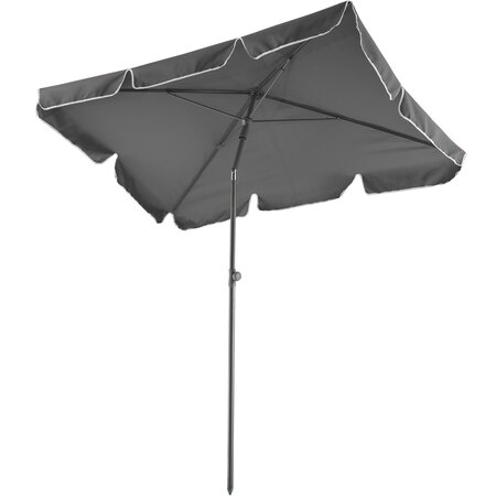Tectake Parasol VANESSA 200 x 125 cm - gris