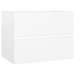 vidaXL Ensemble de meubles de salle de bain Blanc Aggloméré
