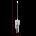 vidaXL Lustre suspendu Crystal 26 x 70 cm