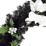 vidaXL Guirlande de Noël avec lumières LED Noir 2 7 m PVC