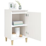 vidaXL Table de chevet blanc brillant 40x35x70 cm bois d’ingénierie