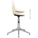 vidaXL Chaises pivotantes à manger lot de 4 Crème Tissu