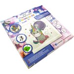 Tableau broderie diamant crystal art enfant licorne ballon
