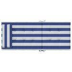 vidaXL Coussins de chaise à dossier haut lot de 4 rayures bleu/blanc
