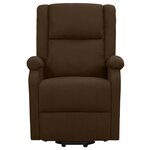 vidaXL Fauteuil de massage Marron foncé Tissu